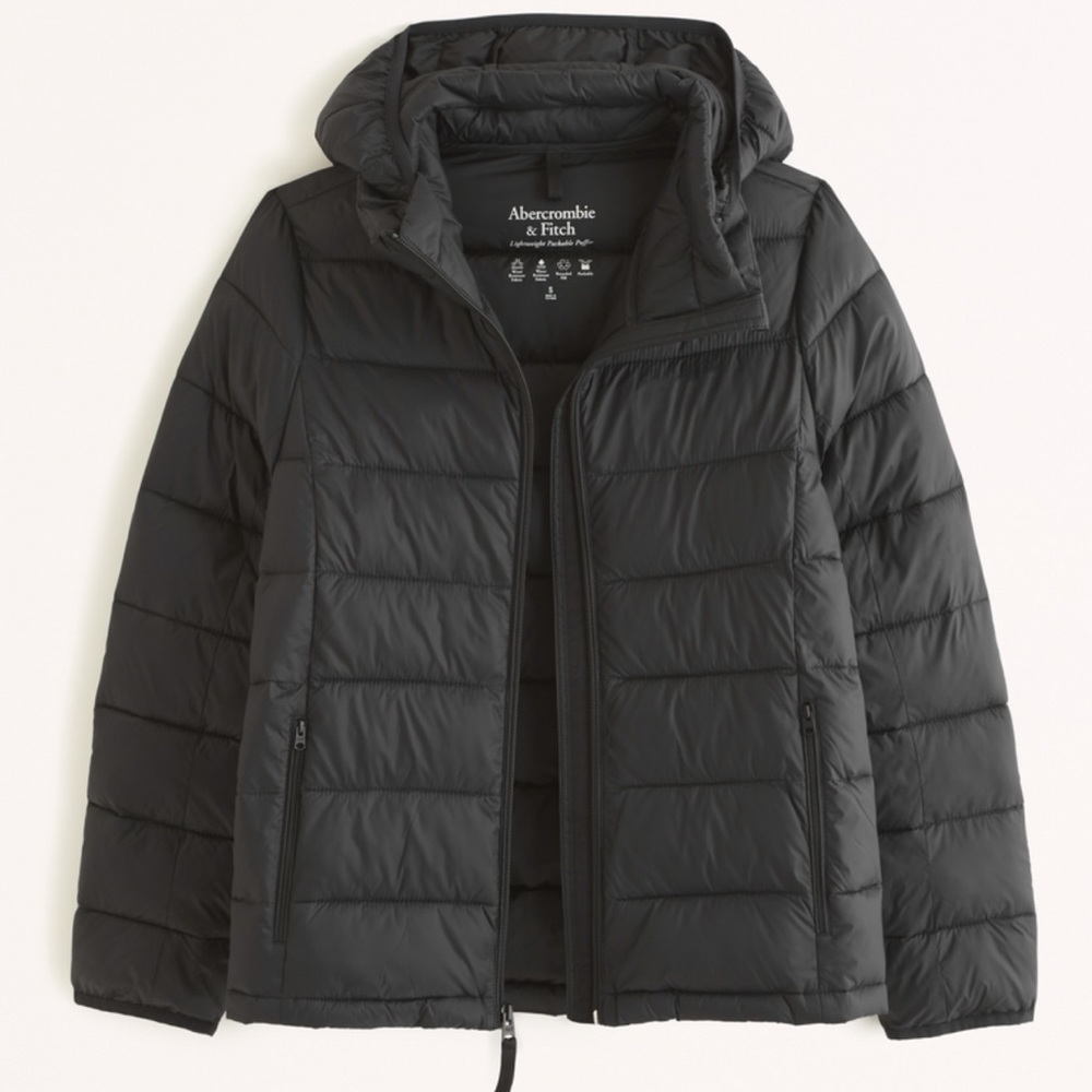 Packable Black Puffer Jacket